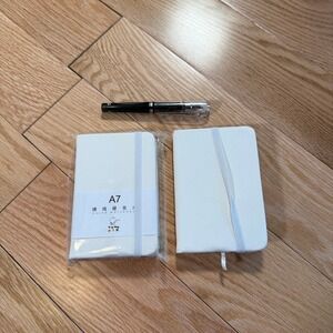Minatare 2.75" x 4.25" White Notebook Set of 2 w/ Pen